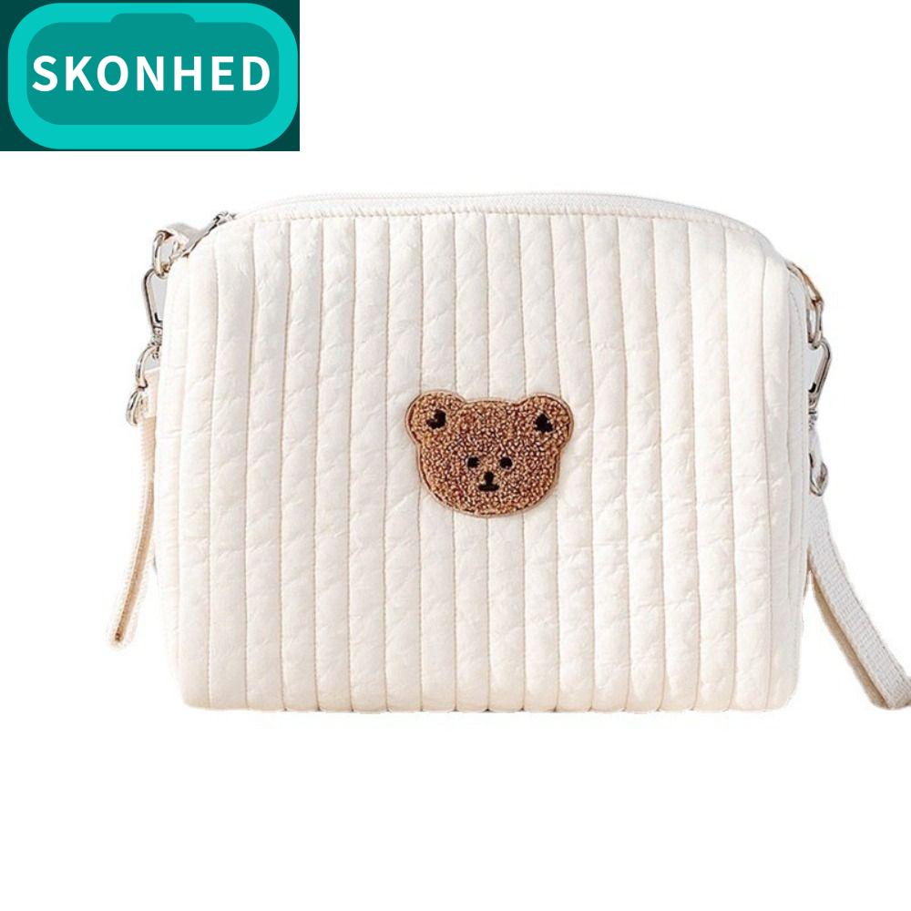 SKONHED ซิปมีซิป กระเป๋าจัดระเบียบรถเข็นเด็ก หมีสำหรับเด็ก ผ้าฝ้ายบุนวม กระเป๋าแม่กระเป๋า น่ารักน่ารักๆ ที่จัดระเบียบผ้าอนามัย ถุงเก็บรถเข็นเด็ก การเดินทางการเดินทาง ราคา 276 บาท*ส่งฟรี