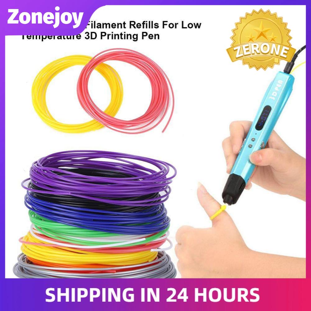 Zonejoy 10 Màu Sắc 1.75 Mm Sợi PCL Filament Nạp Cho 3D Máy In Bút In Nhiệt Độ Thấp