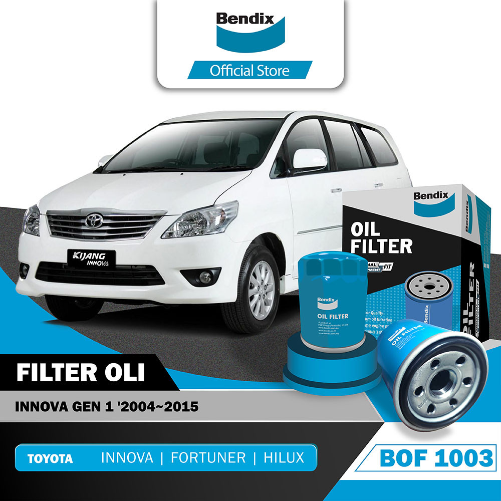 Bendix Oil Filter Oil Filter for Toyota Innova Gen 1 2004-2015 - Bof1003 Harga 56,700 rupiah*Gratis Ongkir