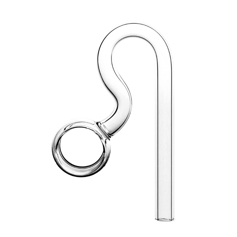 Glass Spin Outflow Lily Pipe Transparent Hang On to Use Easy to Remove for Clean