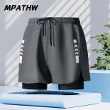 MPATHW  Quần Short Nam Cao Co Giãn Rộng Rãi Nhanh Khô Hai Lớp Mẫu Mới