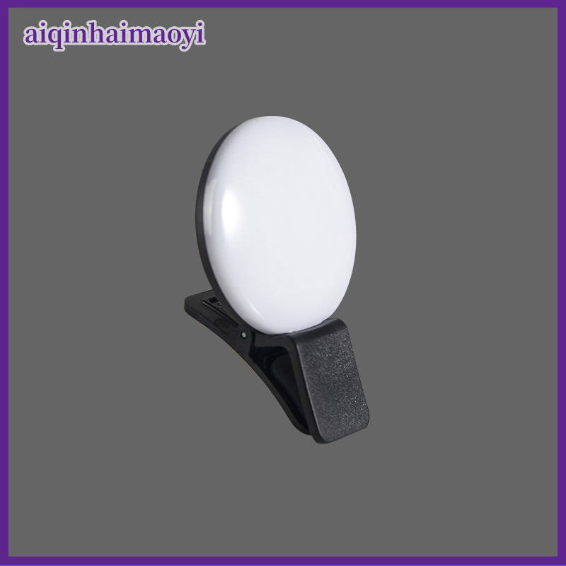 Aiqinhaimaoyi Mini Selfie Đèn vòng tròn đèn nháy LED Ống Kính Điện thoại ánh sáng có thể sạc qua USB Clip di động