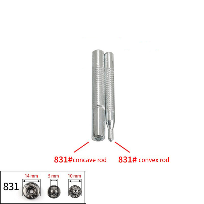 2pcs alat pasang snap button/kancing cetet alat jepret kancing besi alat pres kancing jepret