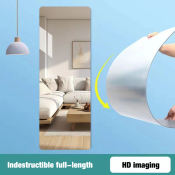 Aesthetic Acrylic Full Body Wall Mirror - Stick-on Design