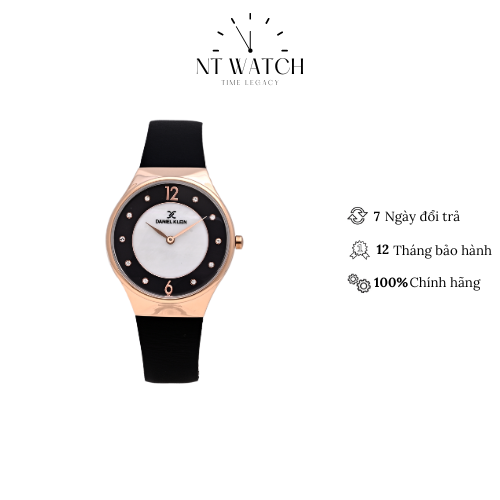 Đồng hồ nữ Daniel Klein Watch DK12059-1 mặt nhỏ đính đá kính cứng chống xước chống nước dây thép đeo tay cao cấp
