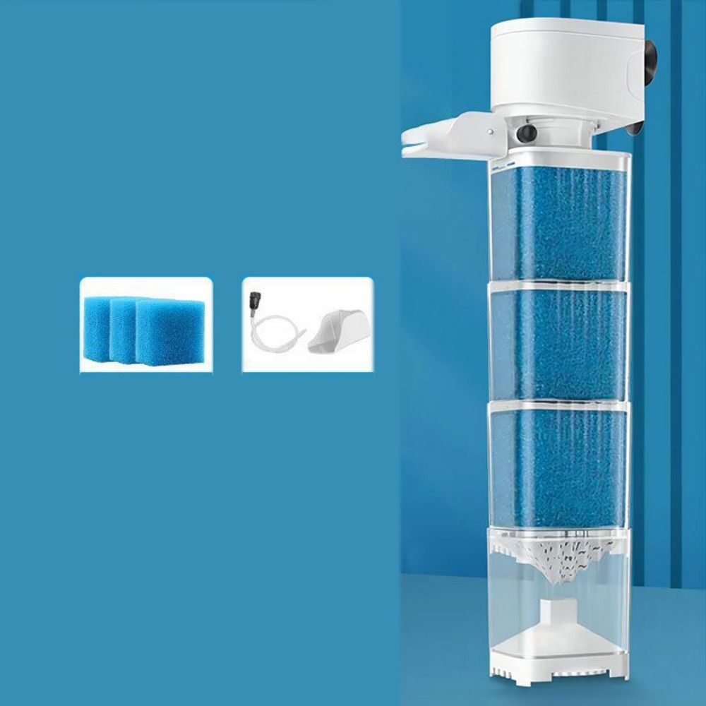 POXIA Tắt tiếng Bộ lọc chìm bể cá Có thể tháo rời Nhựa Lọc nước Bộ sưu tập phân cá Bộ lọc tích hợp Bộ lọc phân cá Cho bể cá - 5