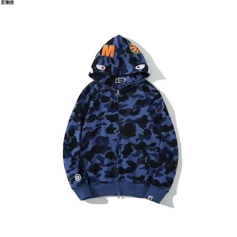 Áo khoác 2024 Bape đích thực nữ Ins Hàn Quốc gió Bape cá mập thương hiệu theo xu hướng họa tiết thêu