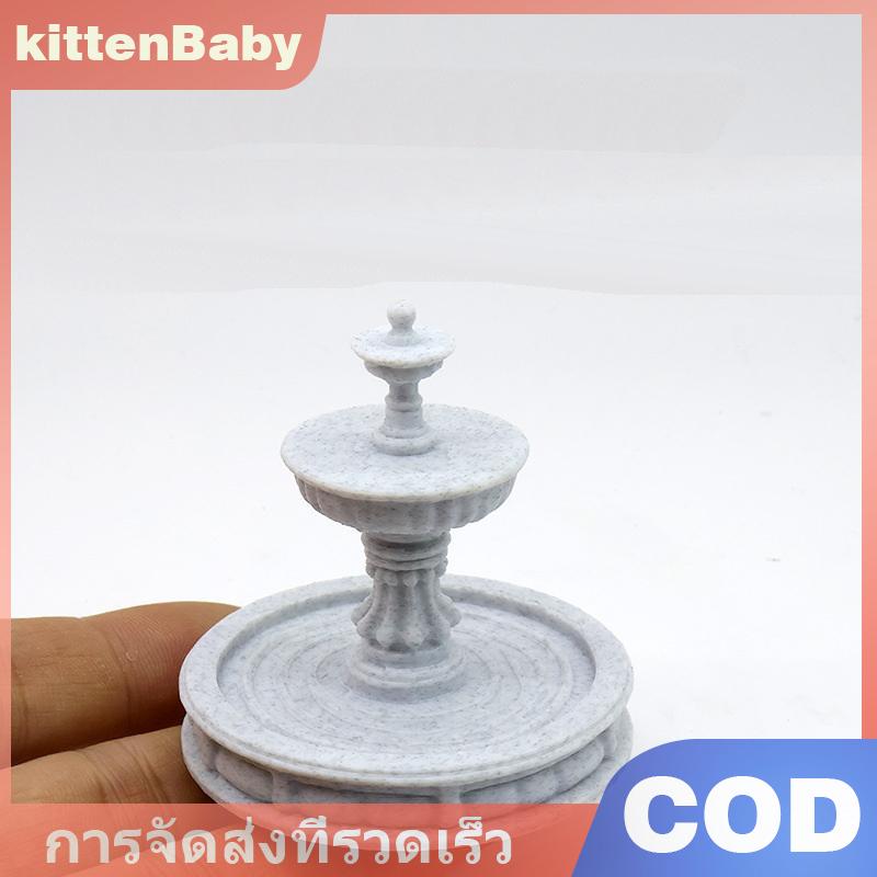 kittenBaby บ้านตุ๊กตากลางแจ้งสไตล์ยุโรป, 1ชิ้นของตกแต่งบ้านน้ำพุแบบหมุนเวียนน้ำวิลล่าสวนสวนลานบ้านประดับสวนลานน้ำไหล ราคา 51 บาท*ส่งฟรี