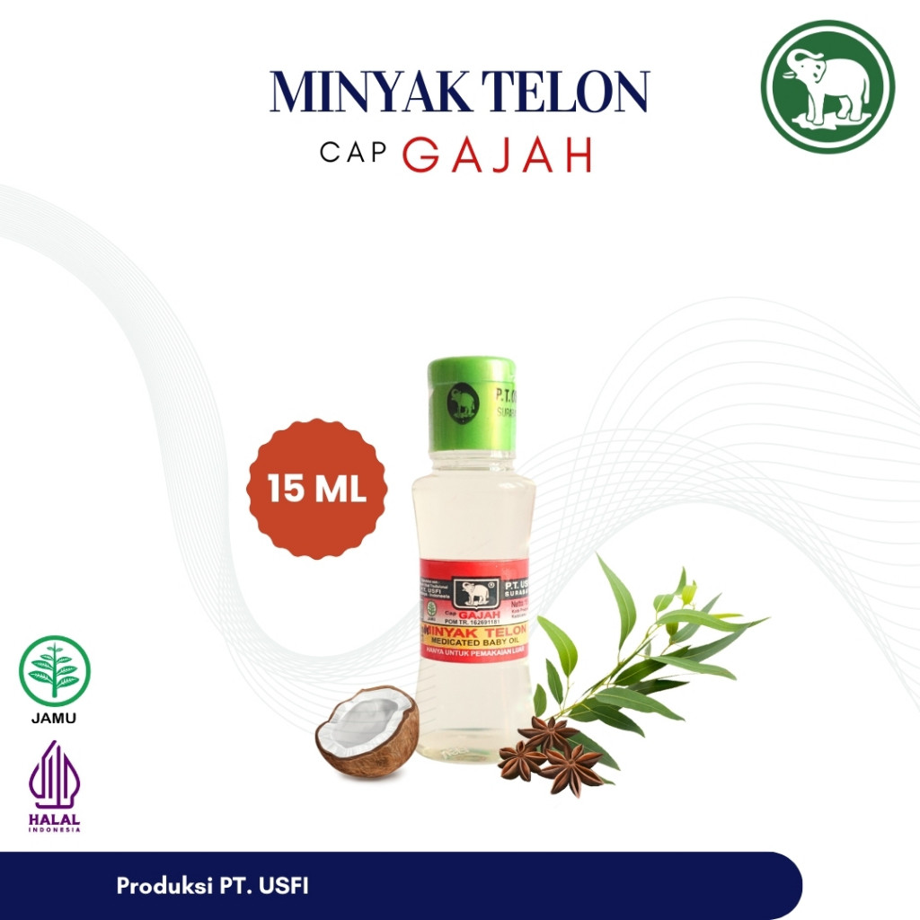[KANTAN] Cap Gajah Minyak Telon 15 ML