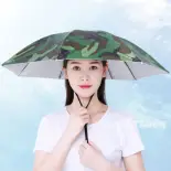 Vintlook Mũ đội ngoài trời Ô mưa và mũ Ô đi mưa Mũ chống nắng Ô câu cá che nắng bảo vệ thông gió thông gió Đường kính 69cm gửi dây gió