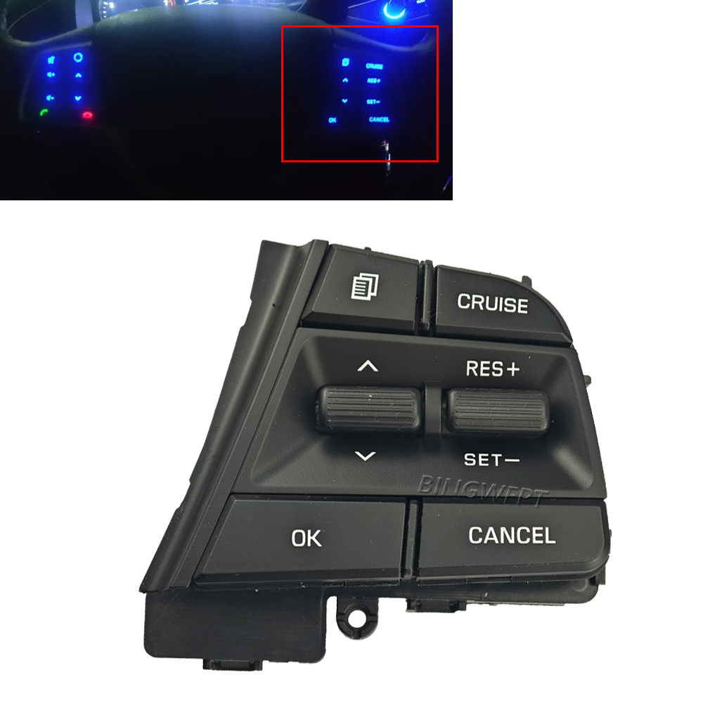 Đèn nền màu xanh dương cho Hyundai Accent 1.6L 2019 2020 2021 2022 nút vô lăng công tắc điều khiển h