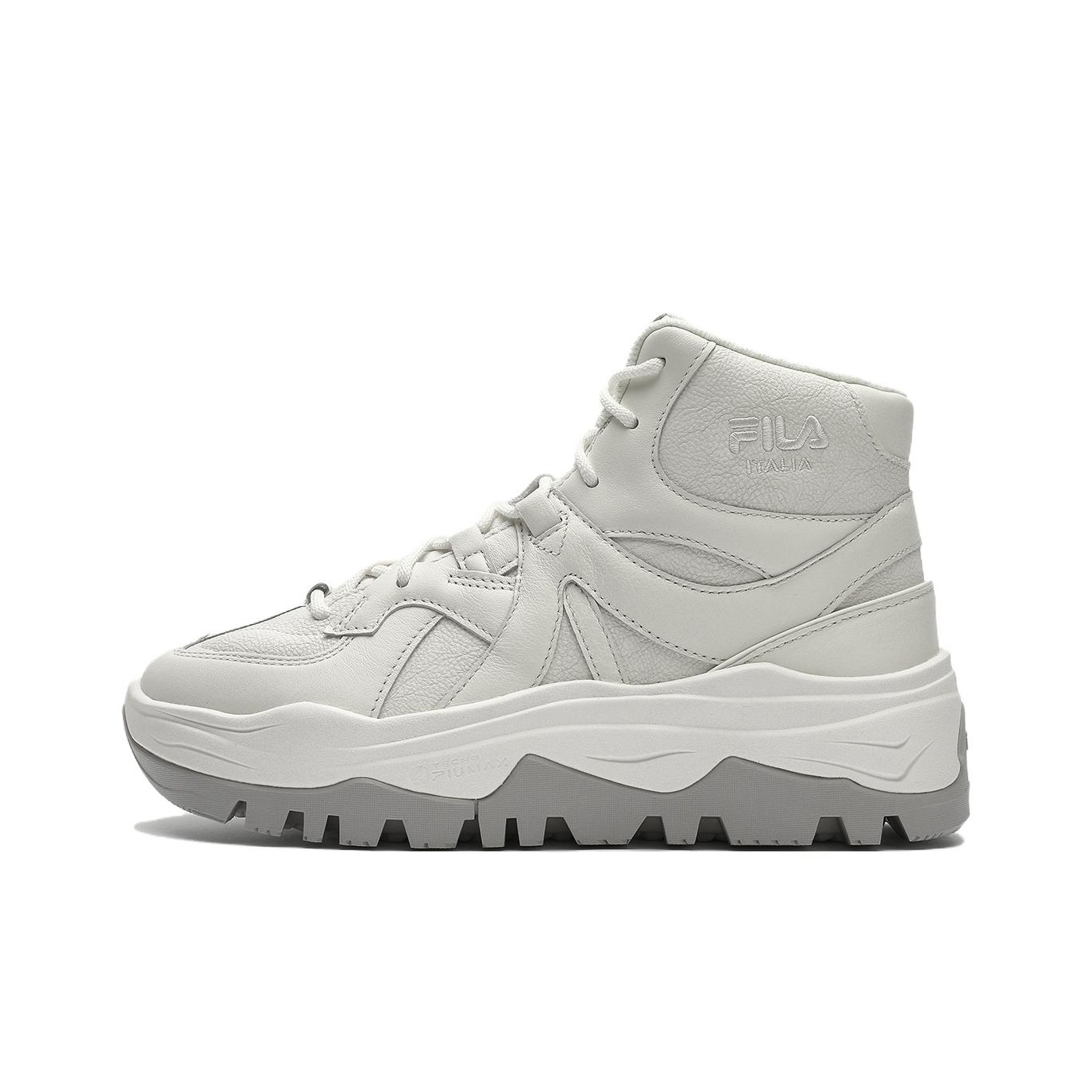 รองเท้าผ้าใบ รองเท้าลำลองผู้หญิง FILA AMICA Synthetic Leather, Top Grain Cow Leather Mid Top Women's Early Snow F12W341114FWT ราคา 11,408 บาท*ส่งฟรี