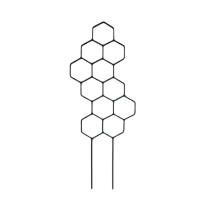 MUNCHX Honeycomb Design Plant Trellis Support for Potted Vines Rustproof Flowers Trellis Saving Space Plastic Garden Climbing Frame Indoor Outdoor