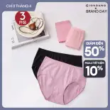 Quần lót Giordano Nữ cotton co giãn V3 thuần màu pack 3 chiếc.Free Shipping 13470002