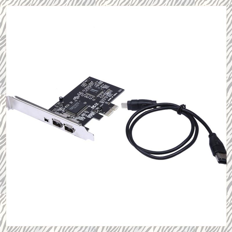 (PTHU) PCI-E 1X to 16X 1394 PC Capture Expansion Card with 6Pin to 4Pin for Firewire Pcie Card Deskt