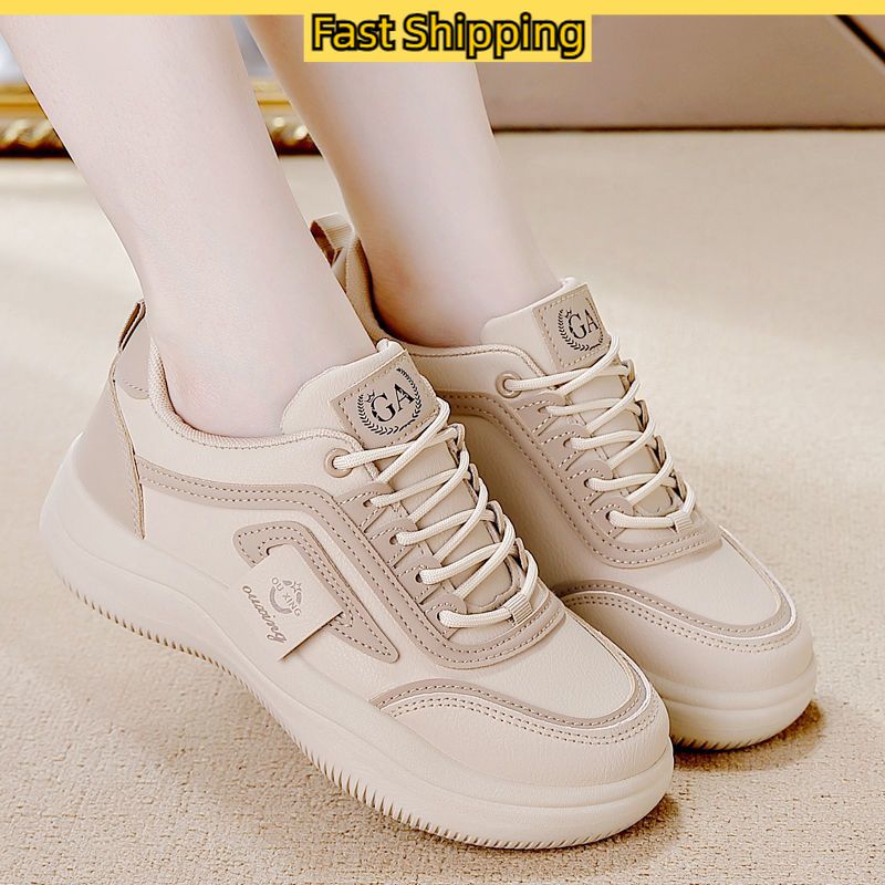  giày nữ giày thể thao nữ TOFASHIONS Sneakers White Shoes For Women Fashion Korean Style Running New Casual All-match INS Top Non-slip Breathable High-quality Sport Shoes 