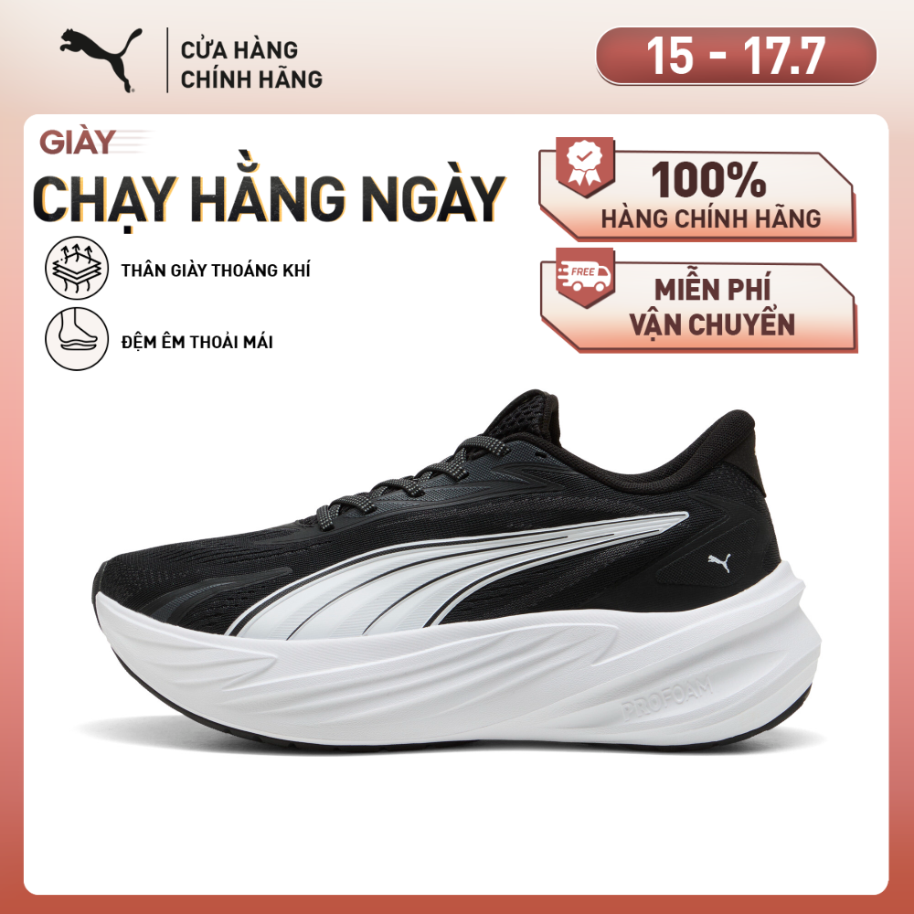 Giày Chạy Bộ PUMA Unisex Maxima Pro Black-White Màu Đen