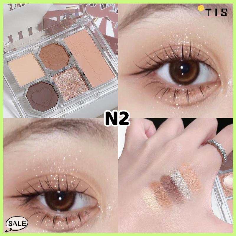 Follow Get New【TIS】 Dikalu 5 màu sắc bóng mắt tấm mềm sương mù đôi mắt đen mờ Pearlescent lâu dài không thấm nước mắt sắc tố trang điểm tấm Hàn Quốc - 3