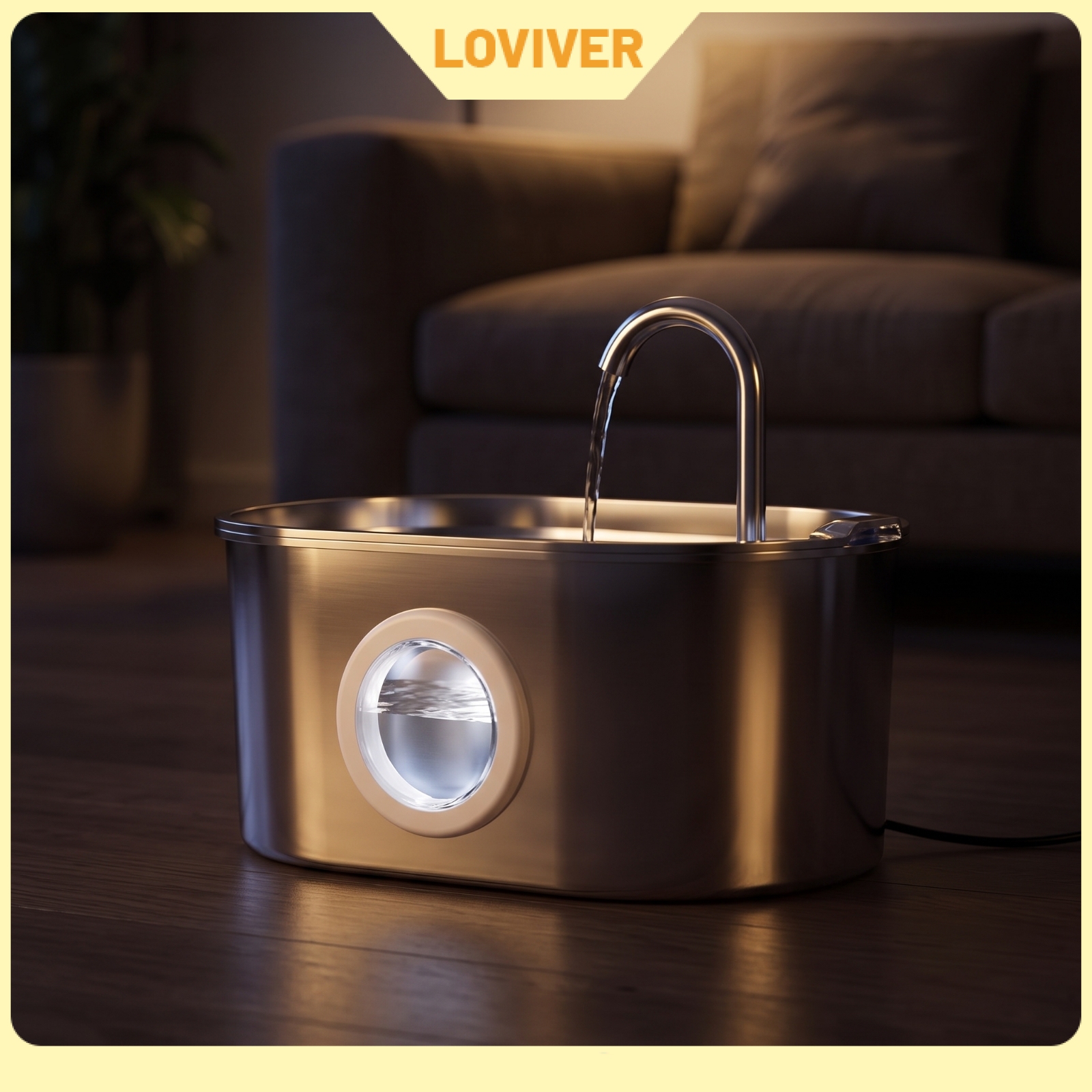 LOVIVER BPABPA-Absent Cat Water Fountain with Window Dishwasher Safe Cat Water Fountain Easy to Clean Circulating for Cats, Dogs, Pets, Home, Kitchen, Living Room ราคา 4,680 บาท*ส่งฟรี