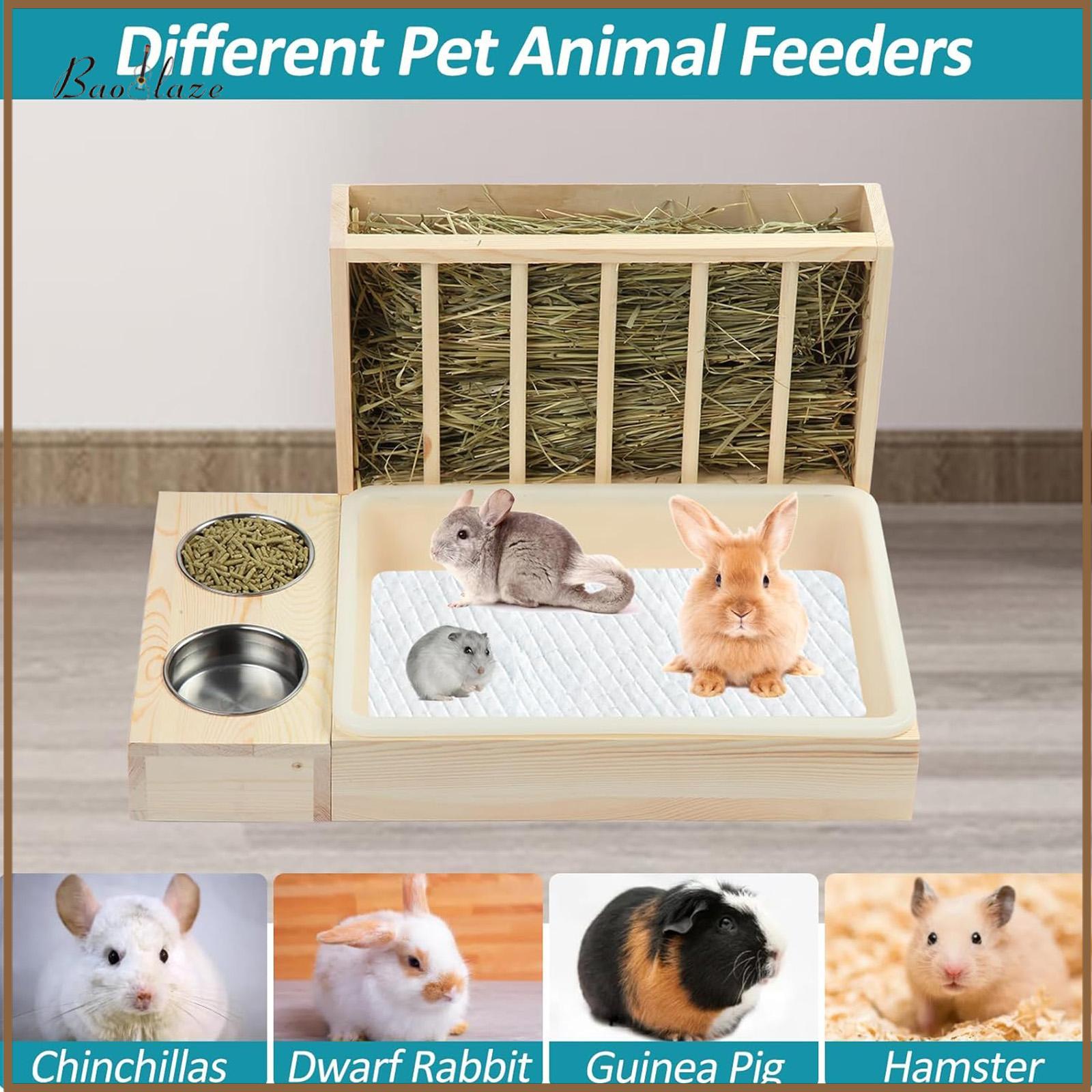 Wooden Bunny Hay Feeder Small Animal Hay Holder for Guinea Pig Hamster Bunny ราคา 3,318 บาท*ส่งฟรี