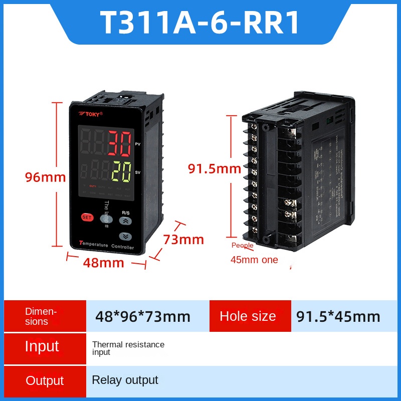 T311A-8-TR1 Bộ Điều Khiển Nhiệt Độ & Định Thời TOKY Vào: TC, Ra: RELAY, Cảnh Báo: AL1 (OUT2), Nguồn: AC/DC 100 ~ 240V | Tùy Chọn Khác T311A-4-TR1 T311A-4-RR1 | Sưởi Ấm, Làm Lạnh | Hiển Thị Rõ Ràng | Độ Chính Xác Cao