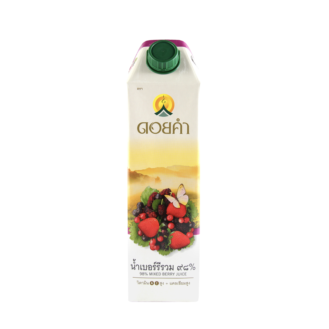 Doi Kham Mixed Berry Juice 98percent 1000ML. ราคา 82 บาท*ส่งฟรี