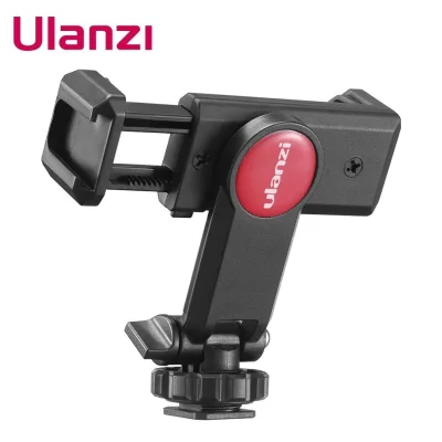 ULANZI ST-06 Universal Phone Holder Clip with Hot Cold Shoe Vlog Mount for Smartphone / DSLR Camera