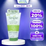 Sữa rửa mặt Simple Moisturising Facial Wash 100% Soap Free (Tuýp 150ml)