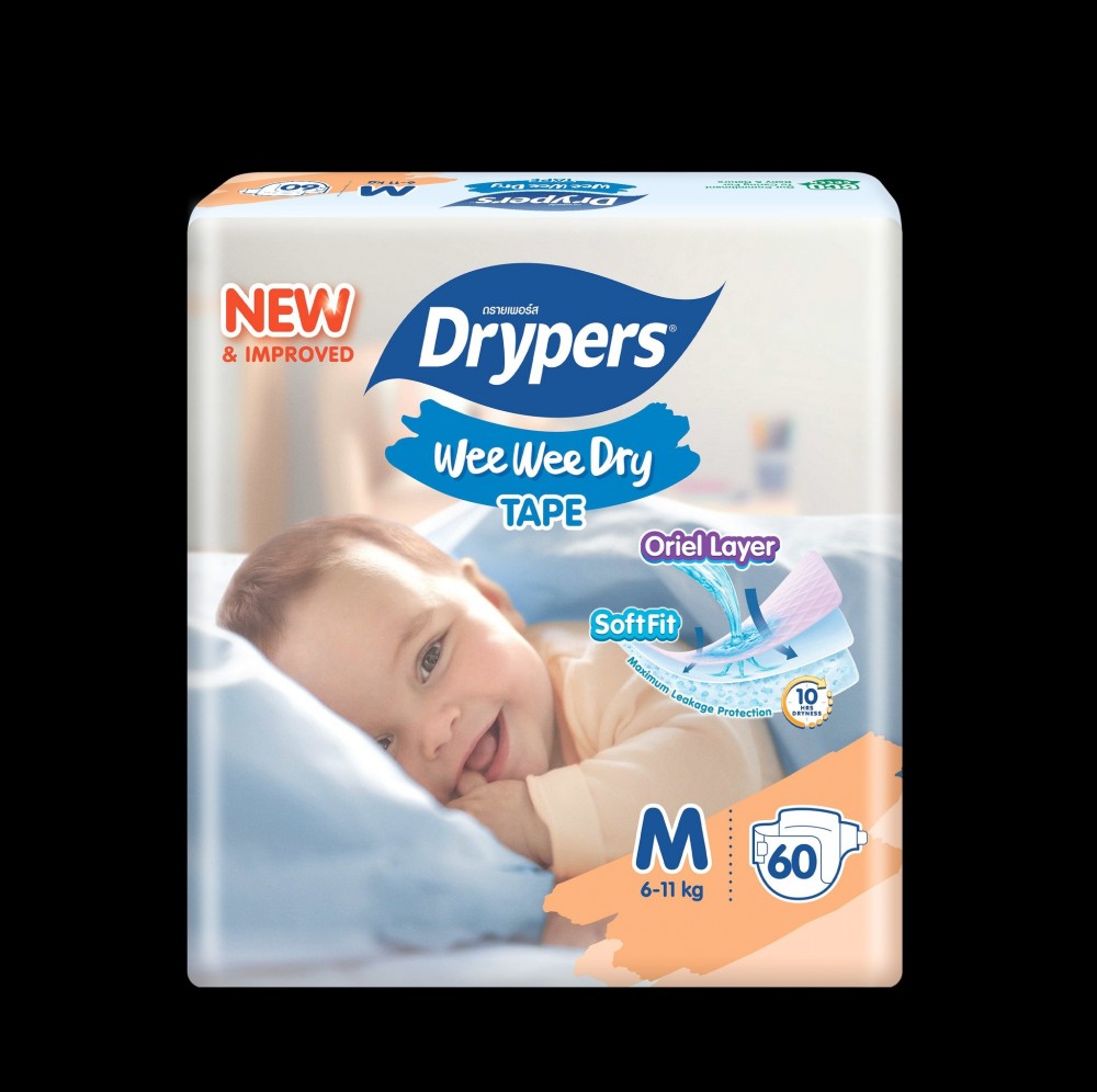 Drypers Wee Wee Dry M Mega 60s