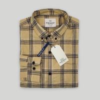 Peternation kemeja flanel wool basic panjang regular fit F1052