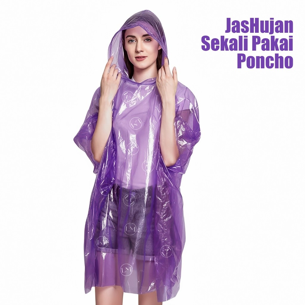 Lightweight Transparent Raincoat Poncho Raincoat All Size Waterproof 5915 Harga 14,800 rupiah*Gratis Ongkir