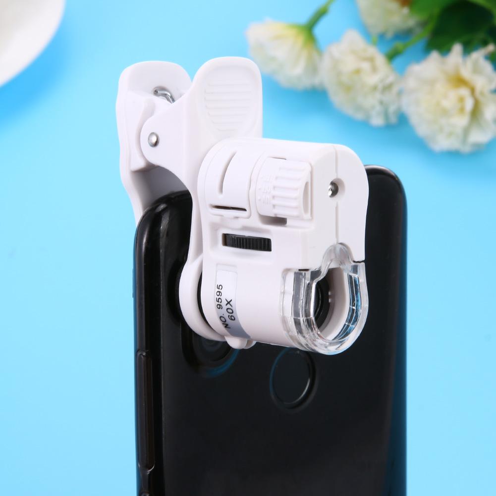 【Limited-time offer】 ALLOYSEED 60X Mobile Phone Microscope Zoom Camera Clip Macro Lens With LED Magnifier Repair Magnifying Glass