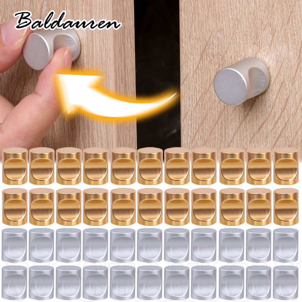 BALDAUREN มือจับลิ้นชักอลูมิเนียม-มือจับประตูตู้เสื้อผ้าหลุมเดียว-เรียบง่ายคุณภาพสูงตัวดึงมือจับด้านทองพร้อมสกรู-อุปกรณ์เฟอร์นิเจอร์ ราคา 9 บาท*ส่งฟรี