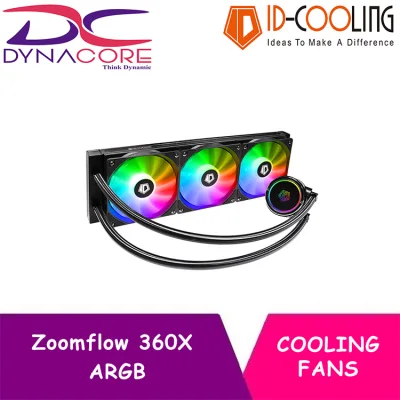 DYNACORE - ID-Cooling Zoomflow 360X ARGB AIO CPU Liquid Cooler / ZOOMFLOW 360 X - Black