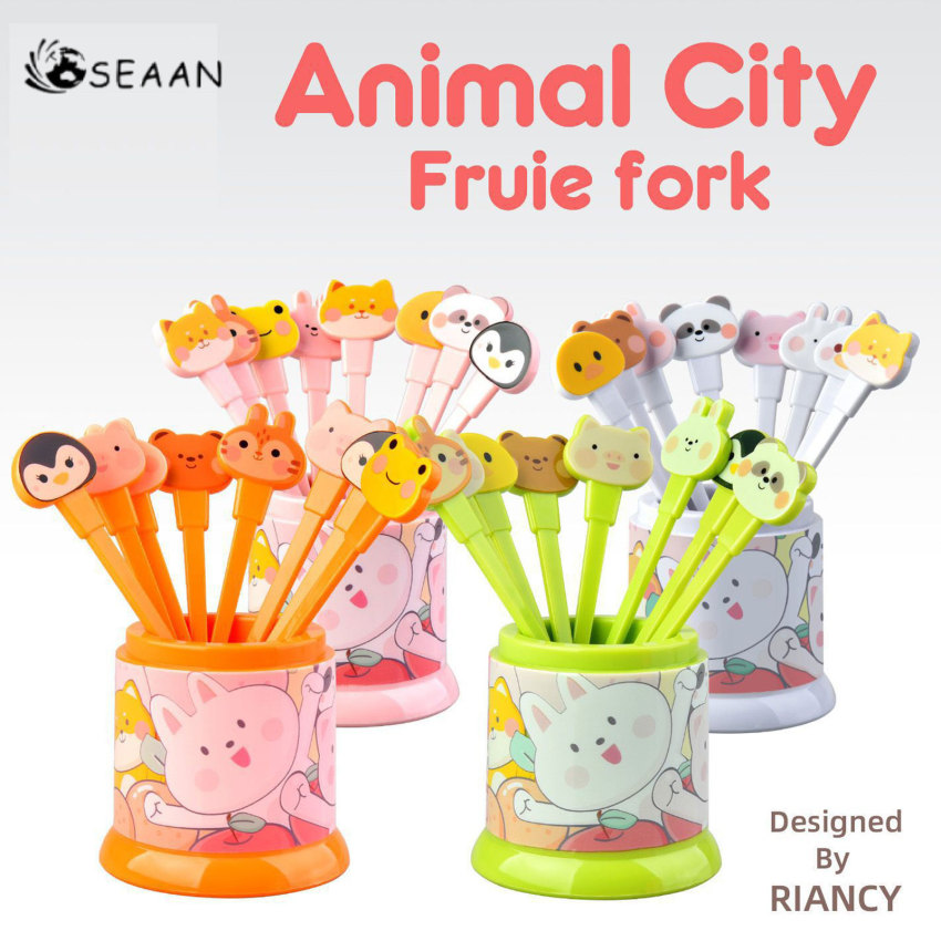 8 cái Tăm Xỉa Răng kim nĩa ăn trái cây trẻ em Mini sáng tạo bánh trái cây món tráng miệng dĩa Hộp Ăn Trưa phụ kiện Bento trang trí