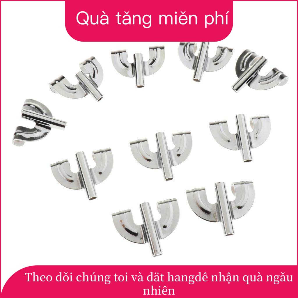 LazaraToy 10 Cái Móc Kẹp Trống Bass Bằng Kim Loại Cho Phụ Kiện Bộ Phận Trống