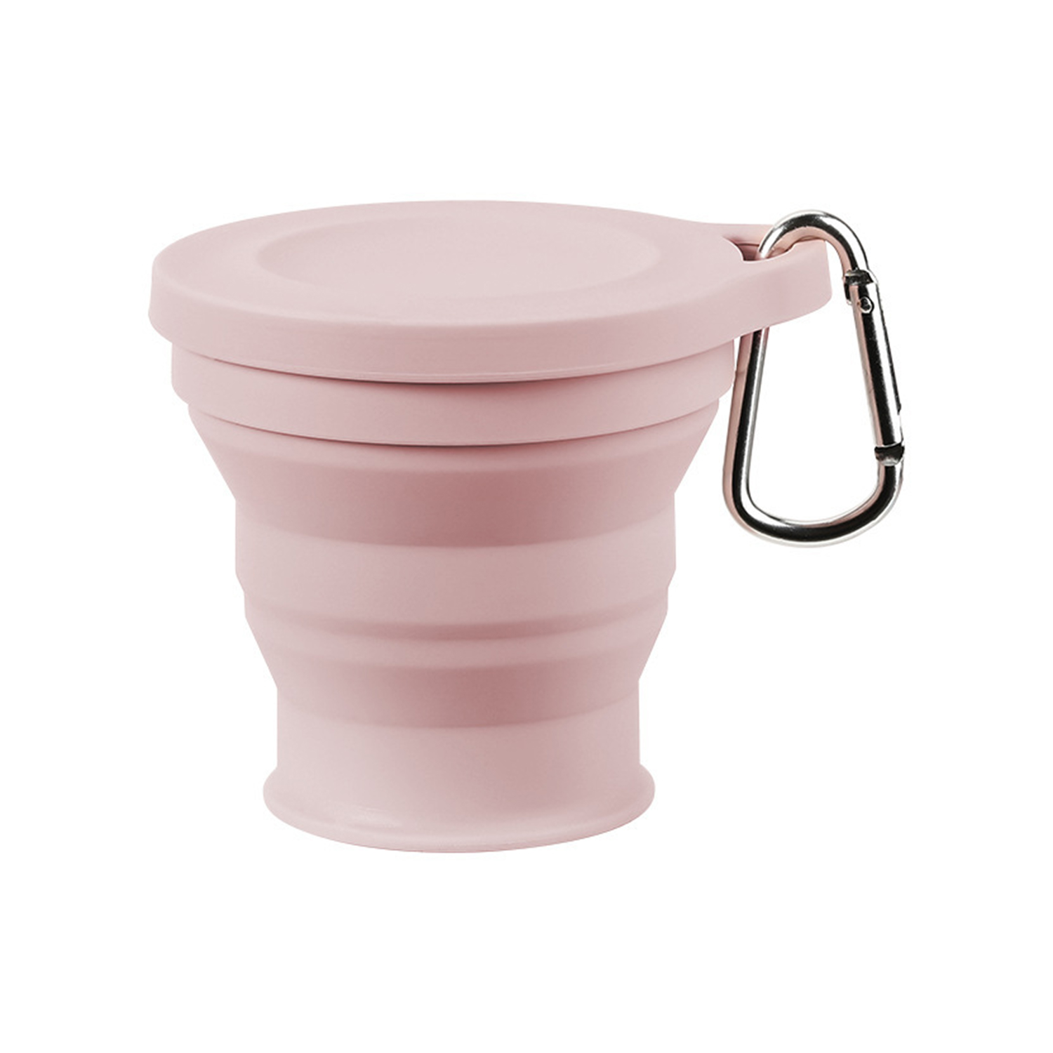1 PC Folding Cup Mini Retractable Cup Silicone Portable Teacup Outdoor Travel Lightweight Coffee Telescopic Drinking Mug with Lid - 2