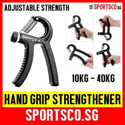 SPORTSCO Adjustable Hand Grip Strengthener (10 to 40KG) - Hand Gripper - Grip Strength Trainer - Shipment from Singapore - Forearm Finger Wrist Grip Strengthener Workout Exercise - For Stress Relief Therapy, Hand Exercise, Arthritis Relief