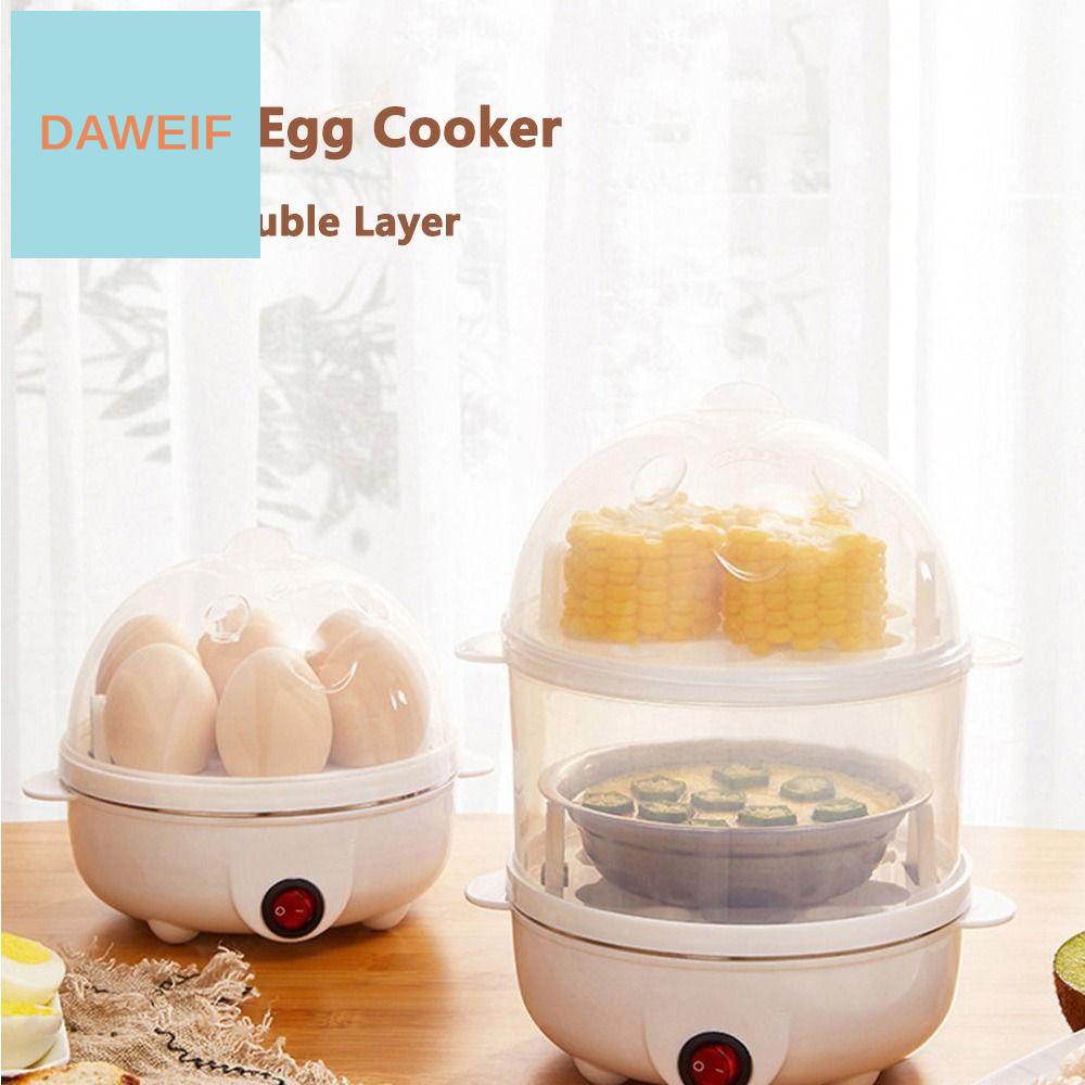 DAWEIF Hấp Đa chức năng Bữa sáng Máy làm nóng trứng Sữa Nồi hấp thức ăn Nồi nấu trứng chạy điện Nồi nấu trứng Nồi hấp trứng Máy nấu ăn
