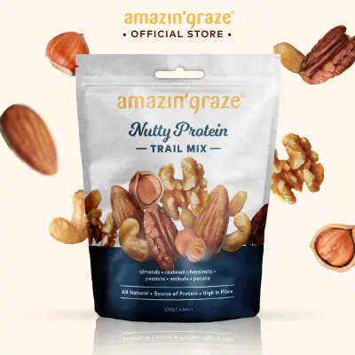 Amazin' Graze Nutty Protein Trail Mix 130g - NO SALT & SUGAR | Halal Certified