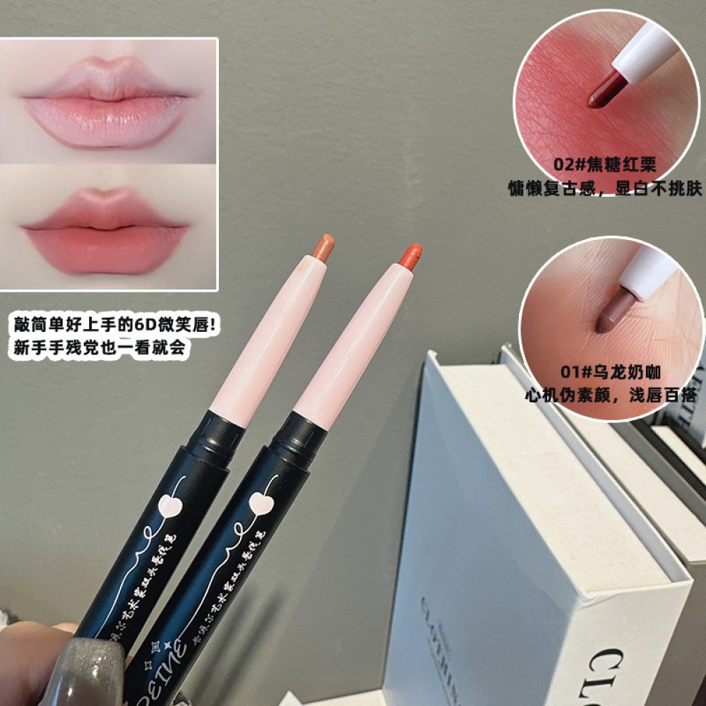 Cá Nhỏ Begonia Với Cỏ Nghệ Sĩ Lip Liner Bàn Chải Môi Hai Đầu Bút Môi Một Phác Thảo Ba Chiều Full Lip Loại 🔥lzb014🔥