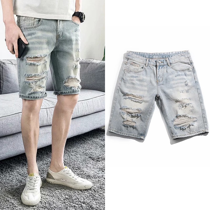 Quần Short Nam Jeans Denim Thời Trang Hàn