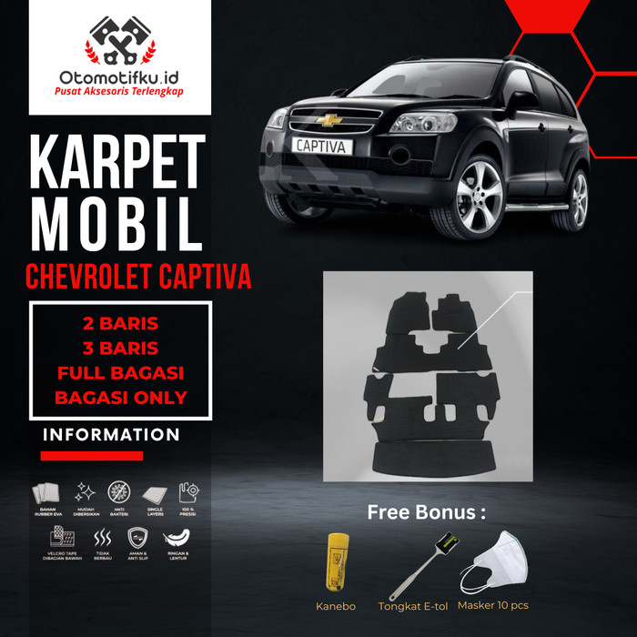 [ OTOMOTIFKU ] Karpet Mobil Chevrolet Captiva Bahan Double Layer Rubber Eva Premium Harga 660,000 rupiah*Gratis Ongkir