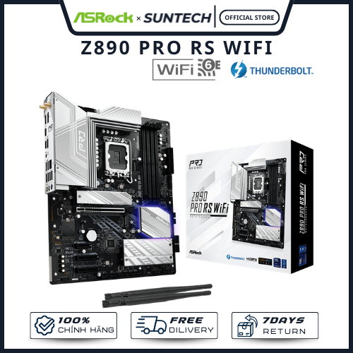 Asrock Z890 Pro Rs Wifi Mainboard - Socket Lga 1851, Ddr5, Pcie 5.0, Wi-Fi 7 – Outstanding Performance Giá 5,805,000 Đồng*Miễn phí vận chuyển