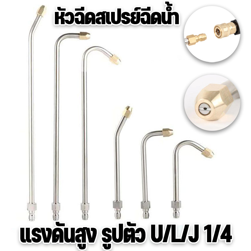 MLADEN หัวฉีดสเปรย์ฉีดน้ํา แรงดันสูง รูปตัว U/L/J 1/4 หัวฉีดล้างแอร์ หัวฉีดน้ำแรงดันสูง 90° ปั้มฉีดน้ำแรงดันสูง ราคา 53 บาท*ส่งฟรี