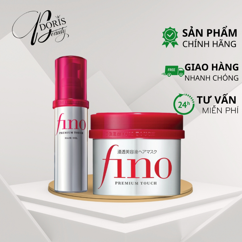 Kem ủ tóc cao cấp  FINO 230g , Dầu dưỡng tóc cao cấp FINO PREMIUM TOUCH HAIR OIL 70ml Doris Beauty