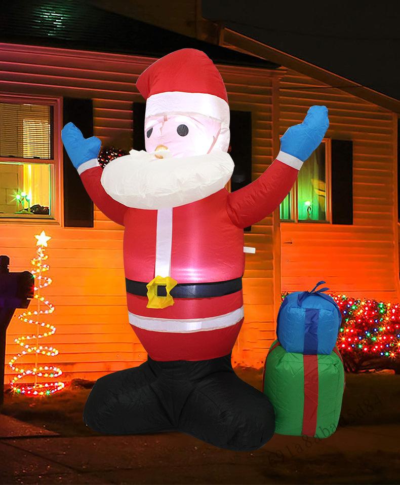 LED Inflatable Santa Claus Decor - ตกแต่งสนามหญ้าคริสต์มาสกลางแจ้งพร้อมไฟ ราคา 1,165 บาท*ส่งฟรี