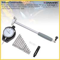 Konnwei หน้าปัด Bore Gage ทนทาน Professional กระบอก Dial Bore Gage 0.001in ความแม่นยำสำหรับวัดกระบอกสูบชุดเครื่องมือ
