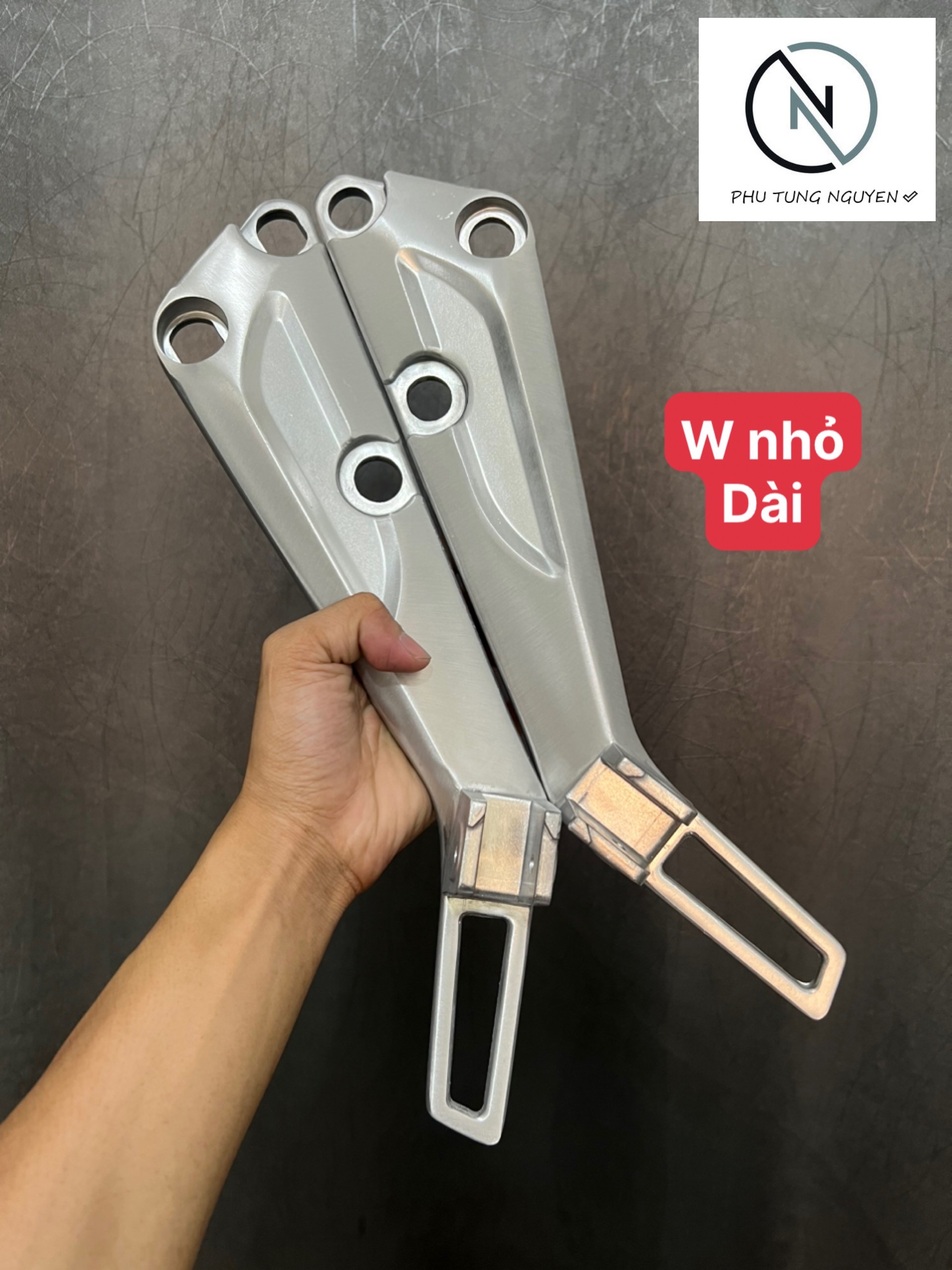 Pát gác chân nhôm gắn cho xe wave thái