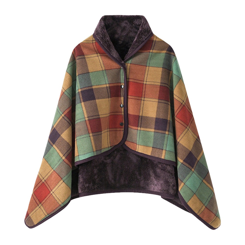 CONVENE MAXIMIZE64ZE3 Vải flannel Khăn choàng đeo được Giữ ấm Mùa đông Chăn văn phòng thoải mái và tiện lợi  Thường ngày Chăn khăn choàng đa chức năng dành cho phụ nữ và sử dụng văn phòng - 4
